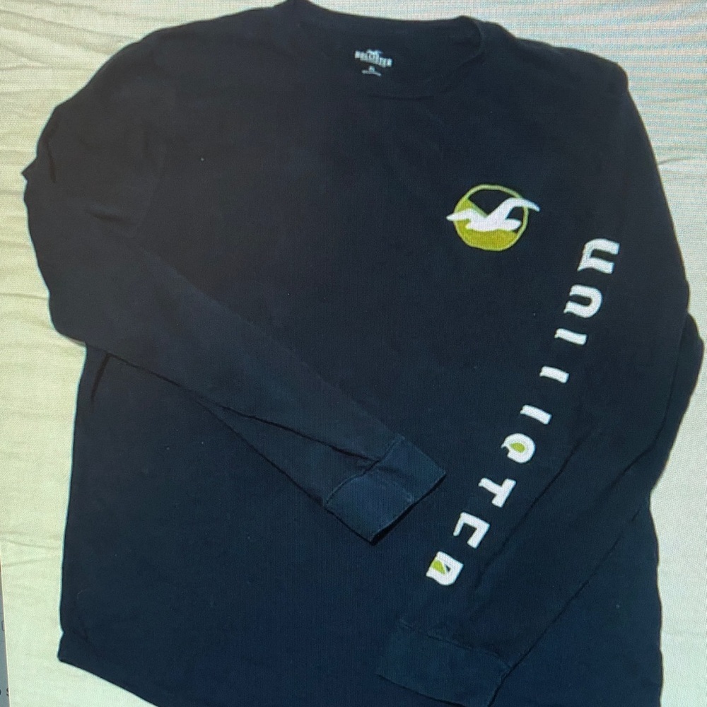 Hollister Navy Long Sleeve Shirt